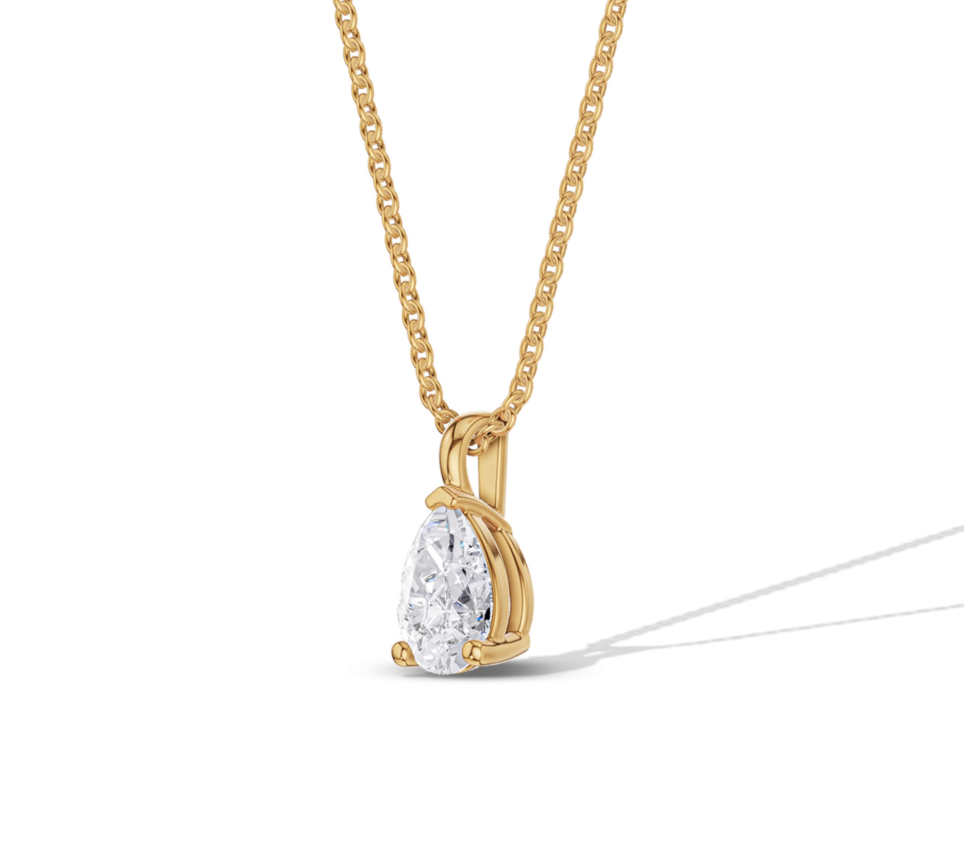 Pear Solitaire Necklace