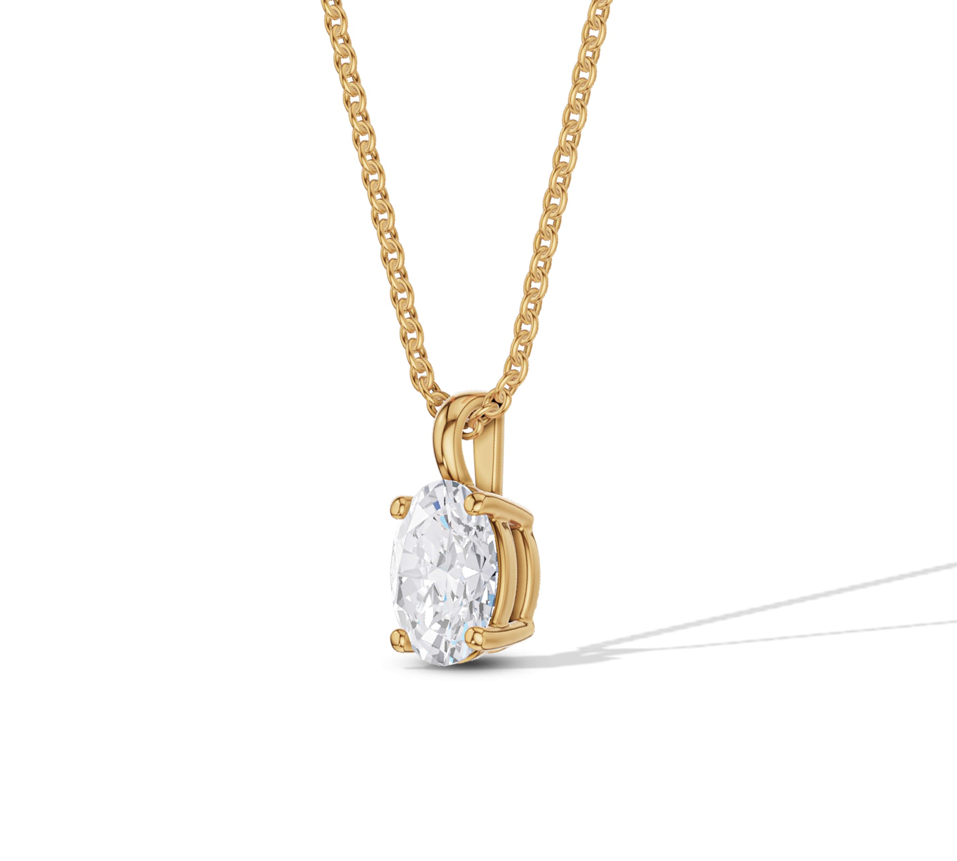 diamond oval necklace