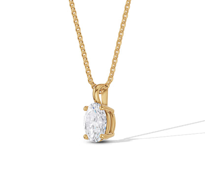 diamond oval necklace