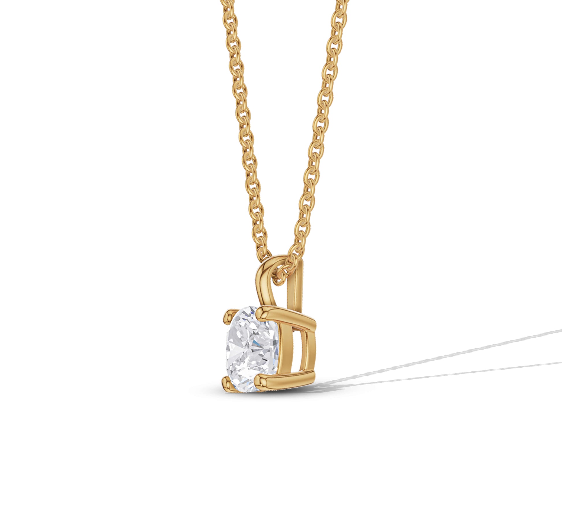 lab grown solitaire diamond necklace