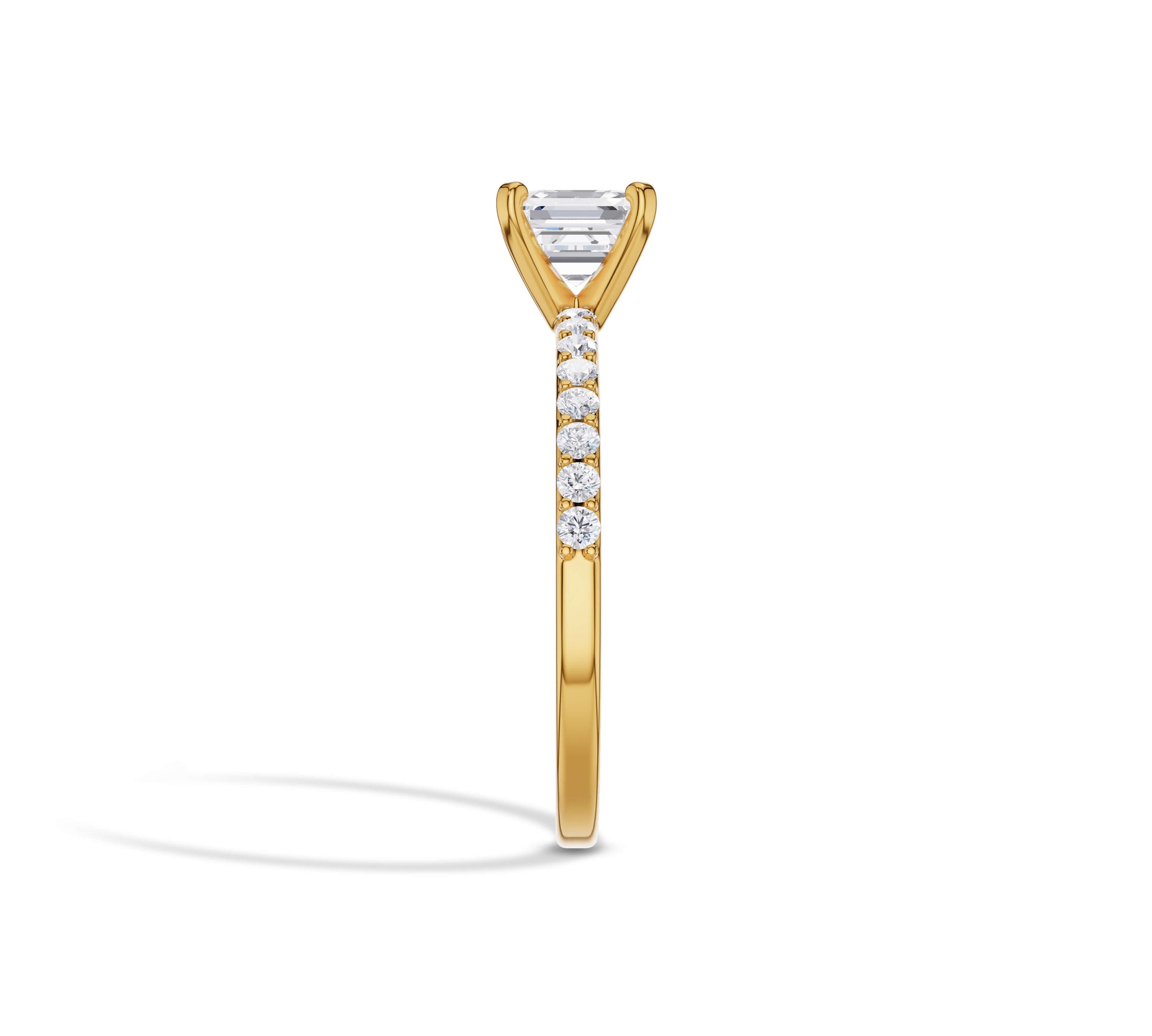 engageent ring with pave diamonds​