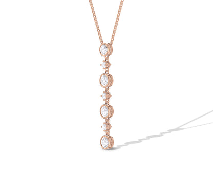 Rose gold journey necklace​