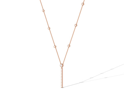 diamond pendant​ with station diamonds