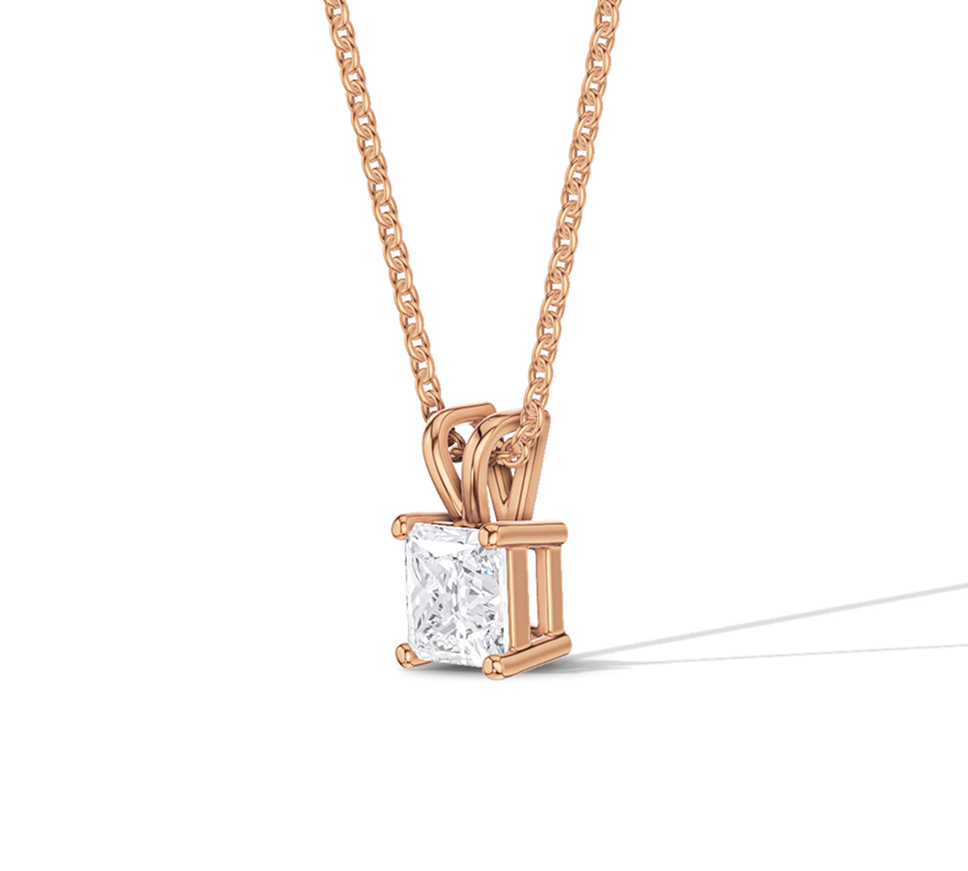 square diamond pendant