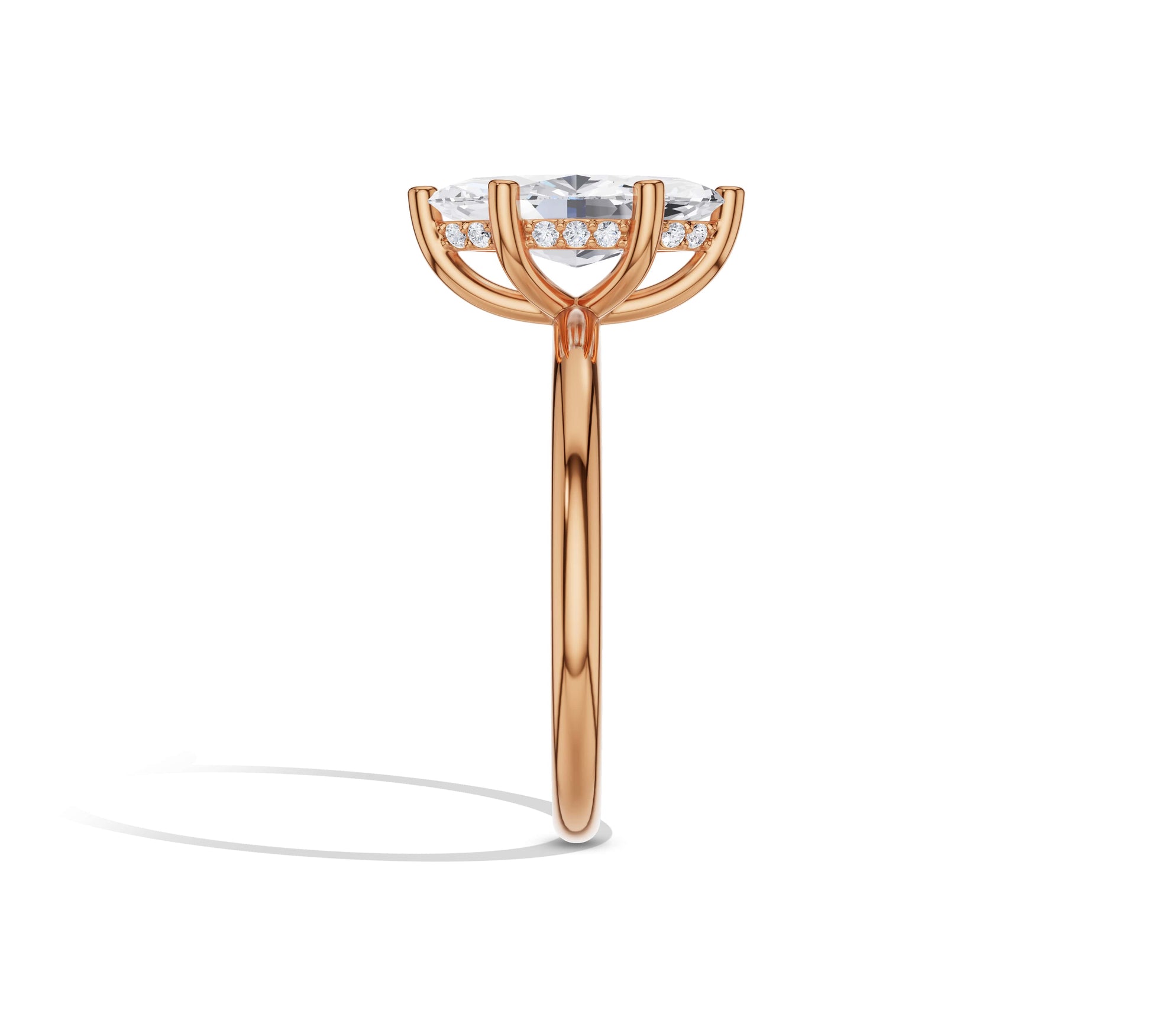 marquise diamonds​ ring in rose gold