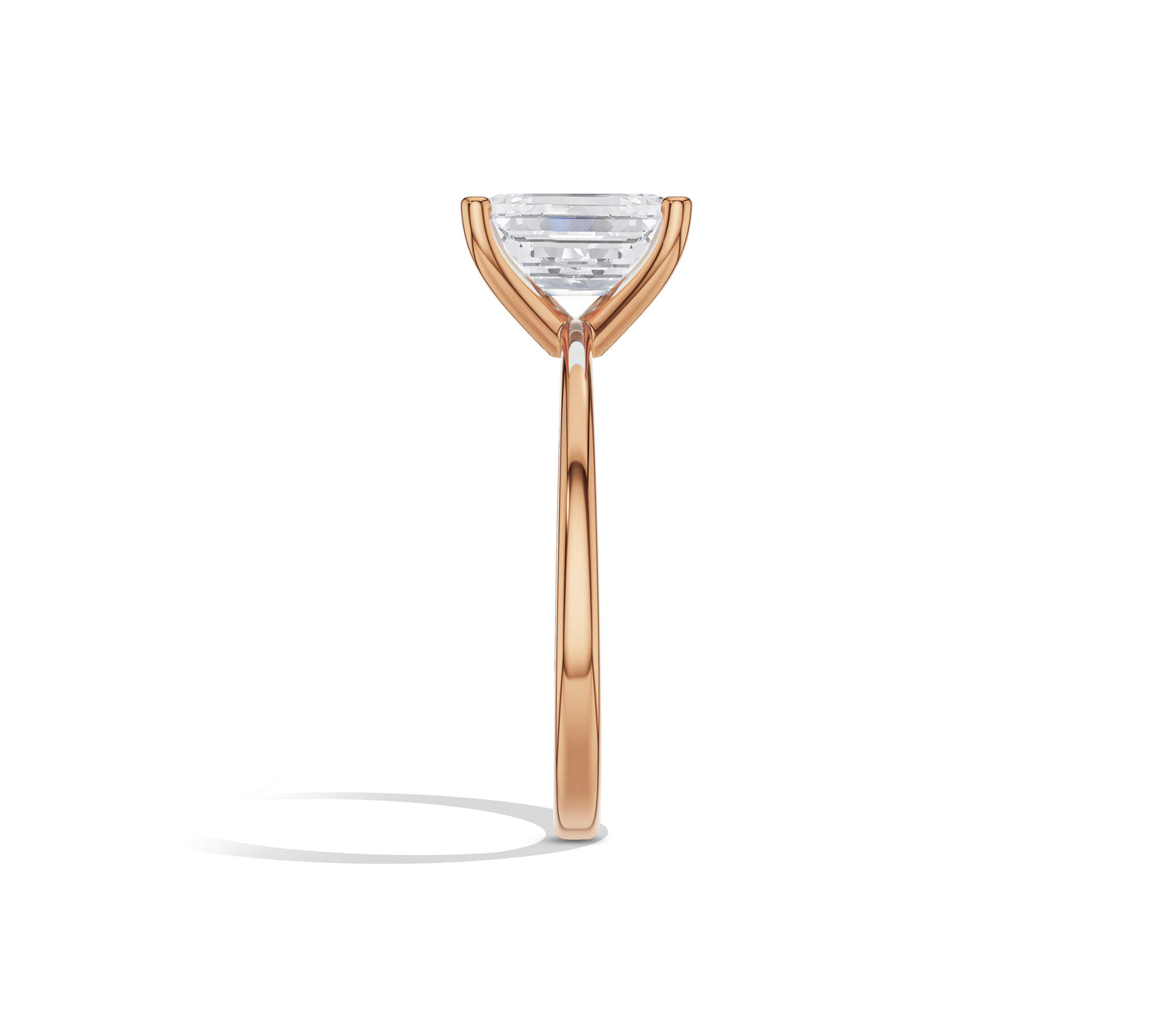 gold emerald cut engagement ring​