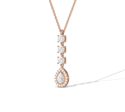 Elegant and timeless gold diamond drop pendant