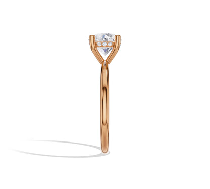 Hidden Halo Round Diamond Ring Setting