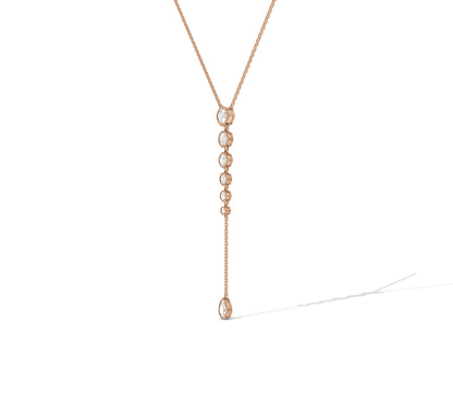 droplet necklace in rose gold