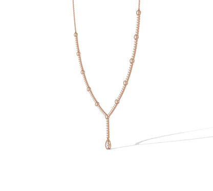 Fine gold chain with center drop