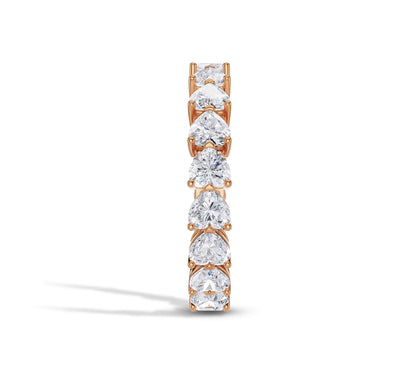 Lab Grown Heart Shaped Diamond Band