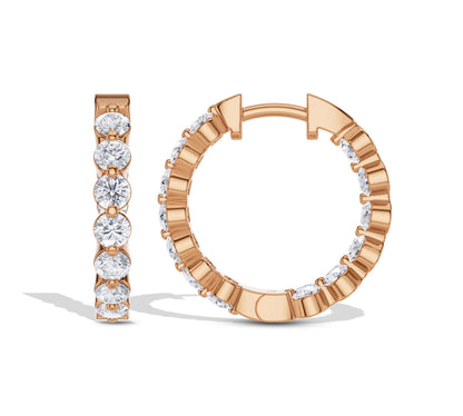 Lab-grown diamond hoop earrings in eternity style