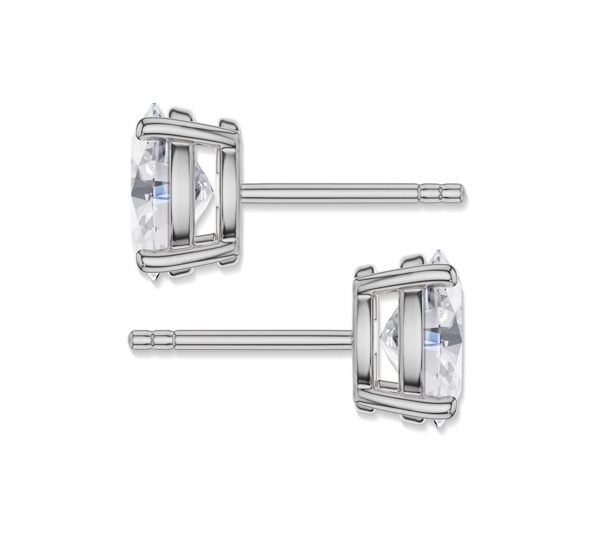 Elegant yellow gold ear studs