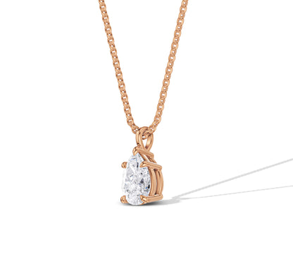 round solitaire diamond necklace​