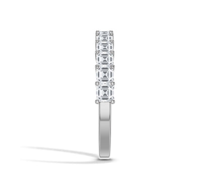 asscher cut wedding bands