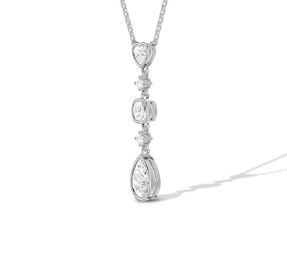 white gold dainty diamond necklace
