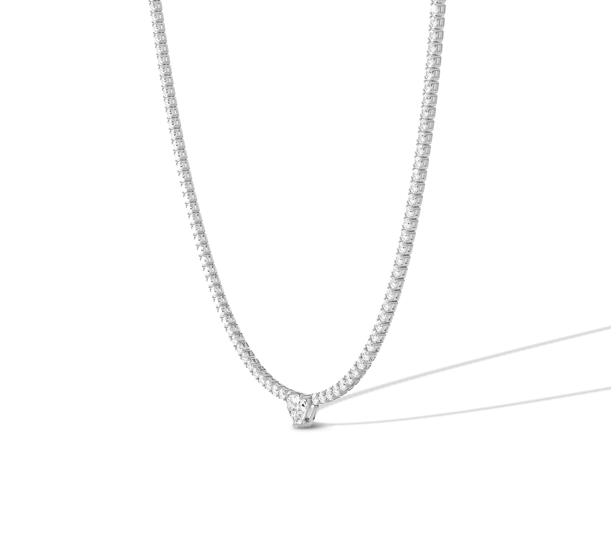 white gold tennis necklace