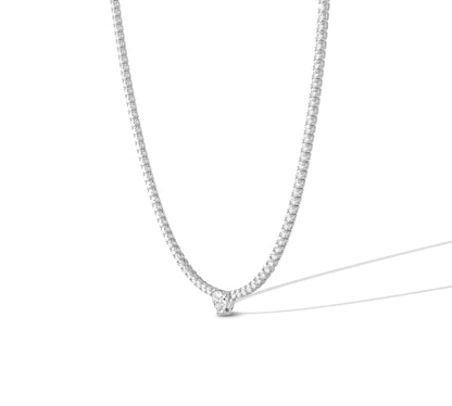 white gold tennis necklace