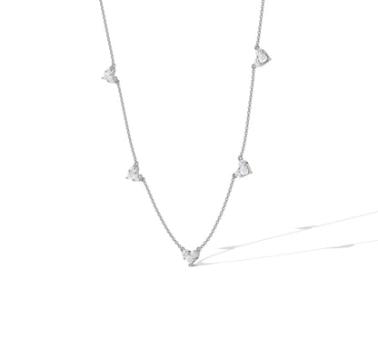 Subtle sparkle heart necklace for everyday wear