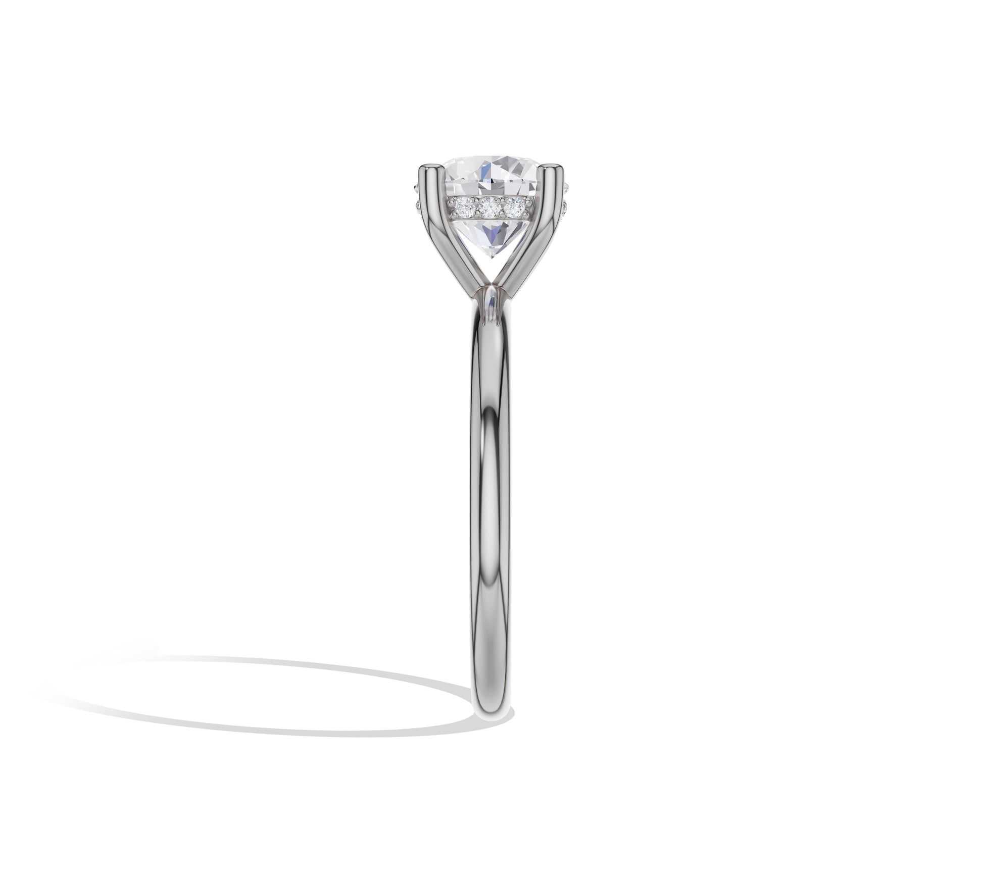 white gold hidden halo ring