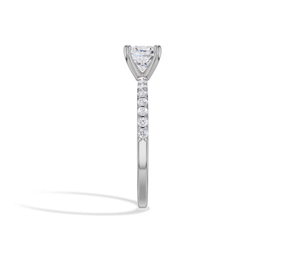 pave engagement rings in white gold