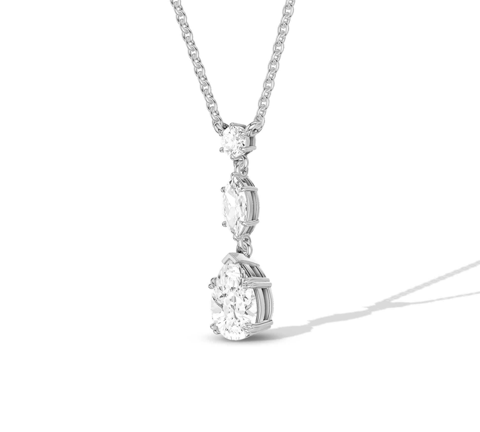 Timeless rose gold pendant with sparkling round diamonds