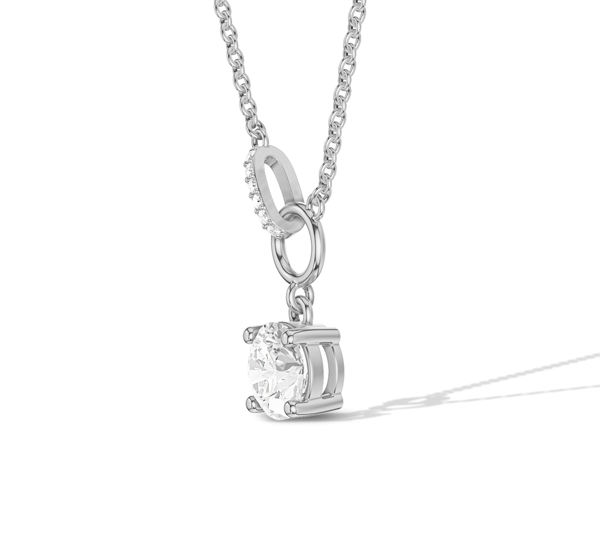 Interlocking diamond necklace