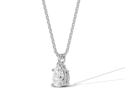 gold solitaire necklace white gold