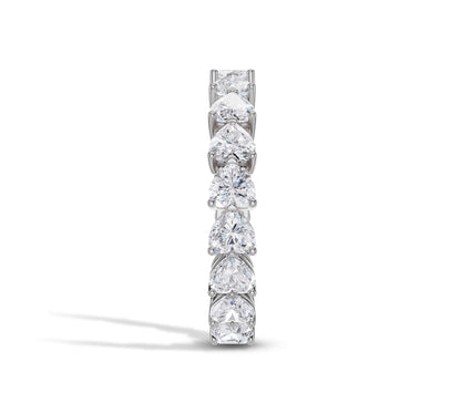 Lab Grown Heart Shaped Diamond Band