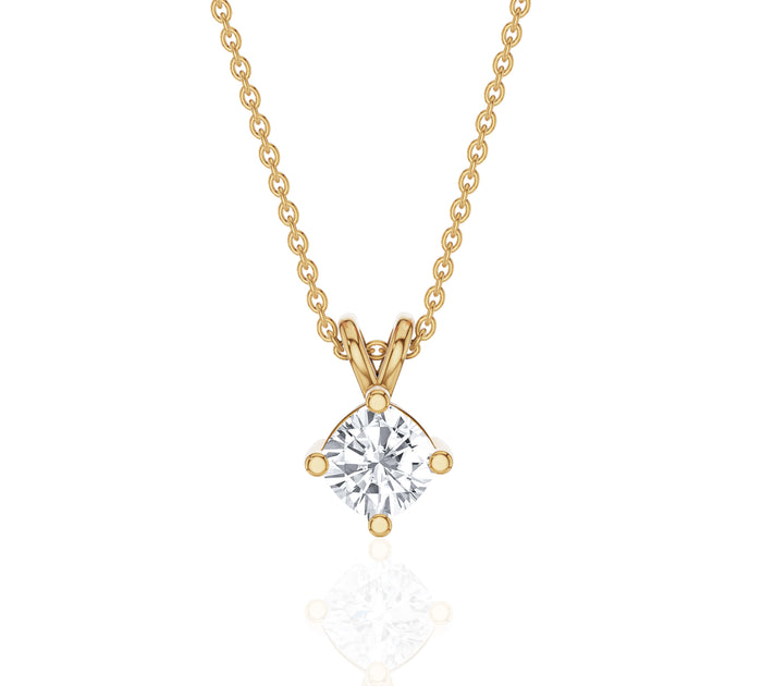 Cushion Cut Solitaire Pendant Necklace