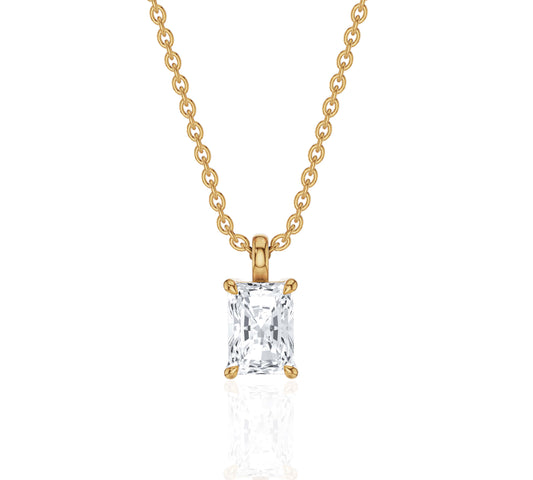 diamond on a necklace