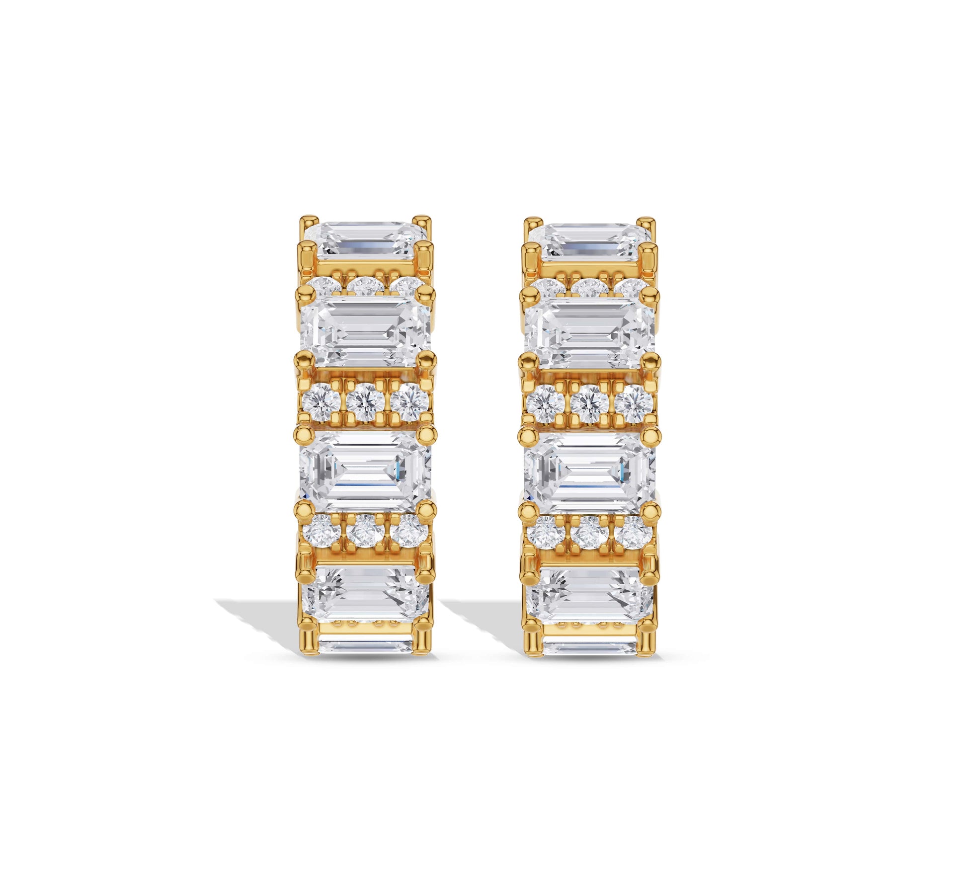 diamond earrings emerald​