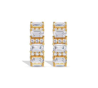 diamond earrings emerald​
