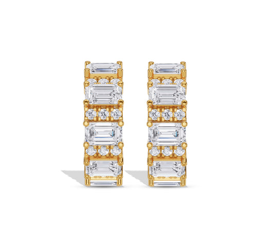 diamond earrings emerald​