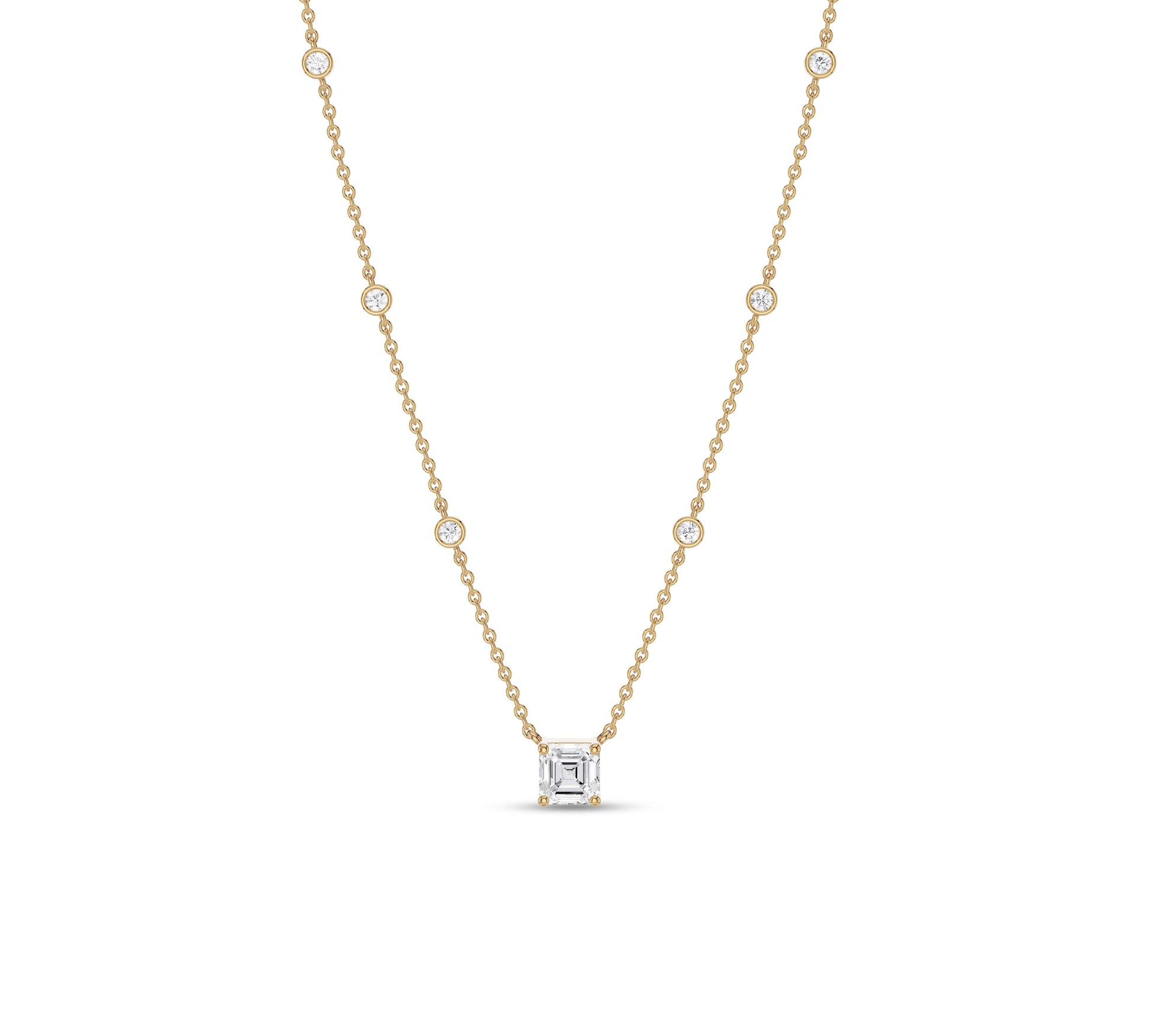 Station Diamond Necklace for Women