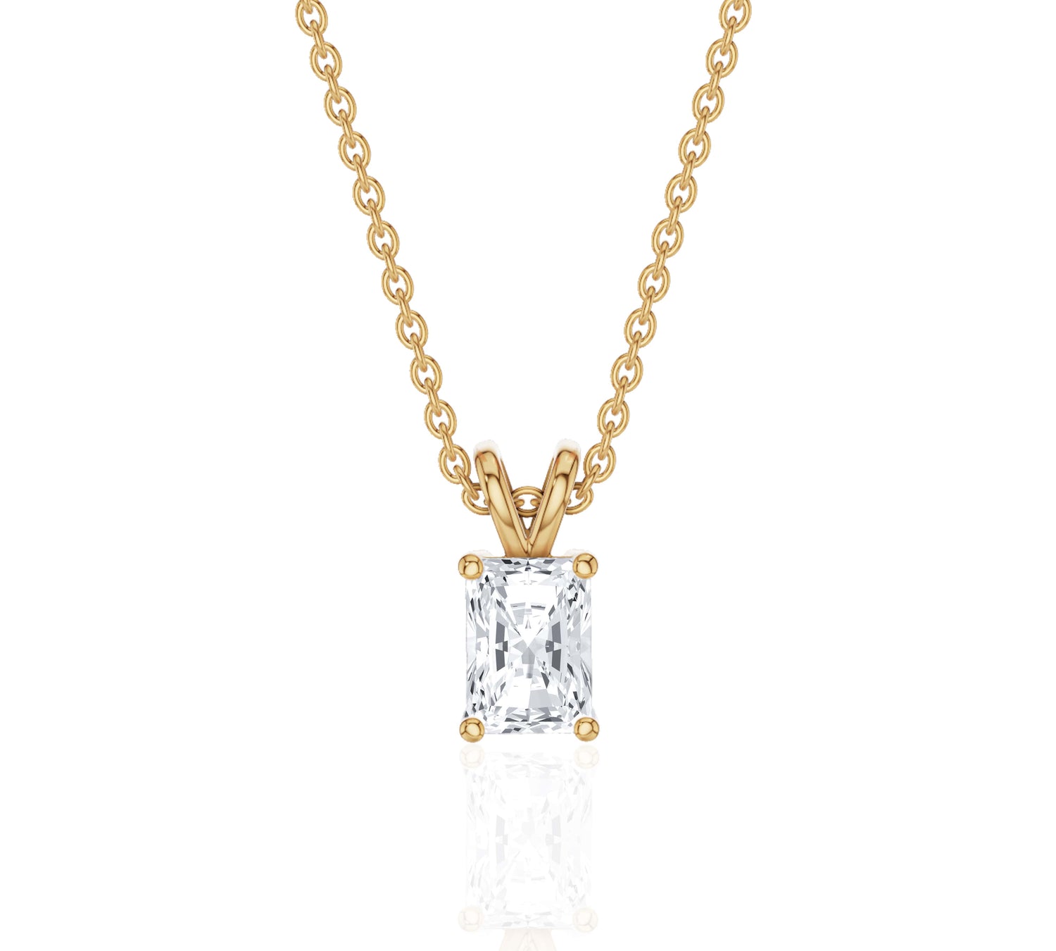 radiant cut diamond necklaceâ€‹