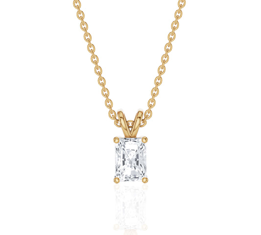 radiant cut diamond necklace​