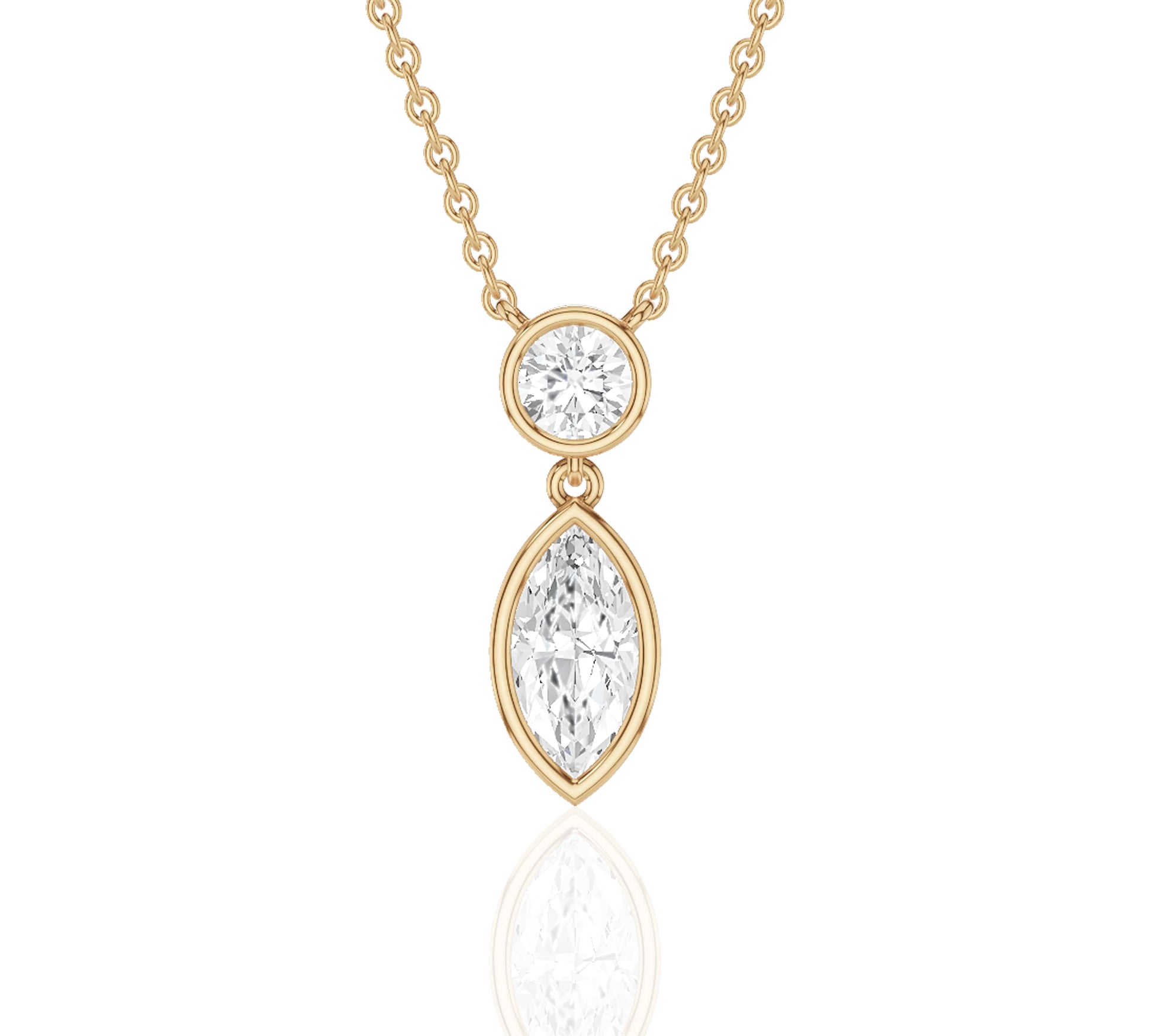 diamond drop necklace gold