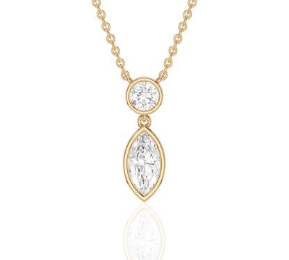 diamond drop necklace gold