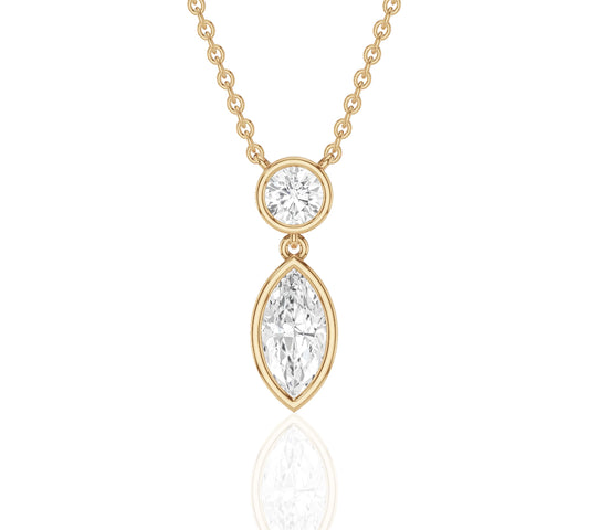 diamond drop necklace gold