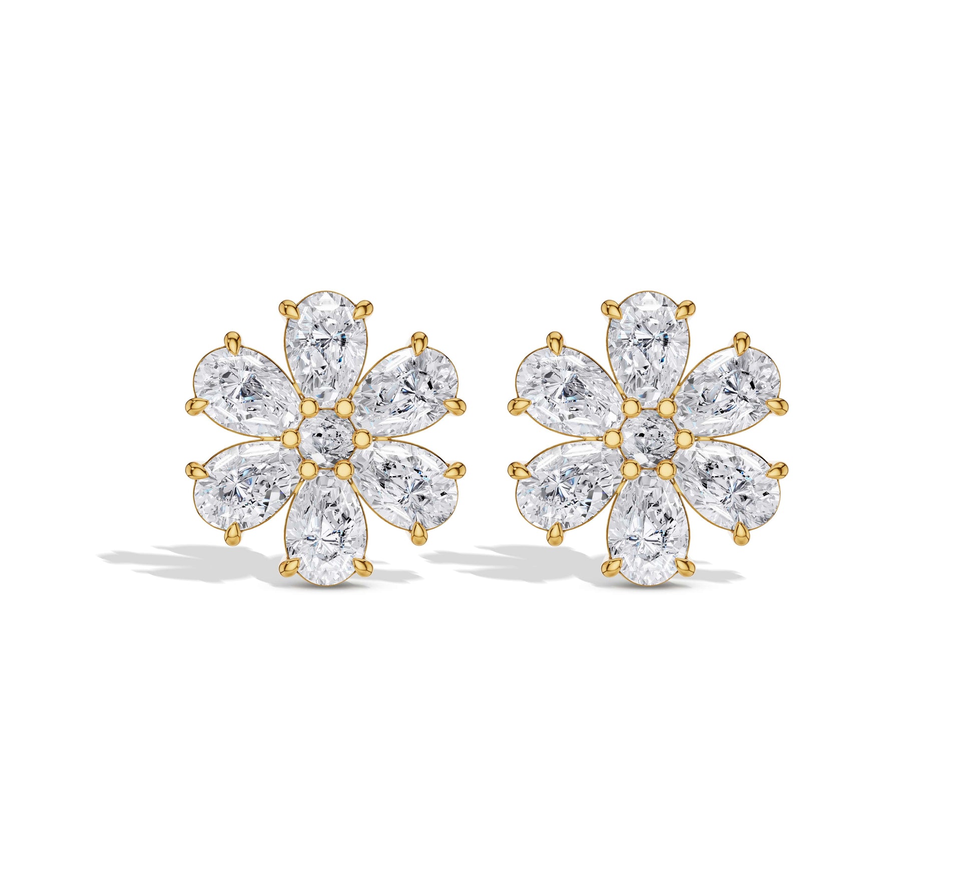 Floral stud earrings
