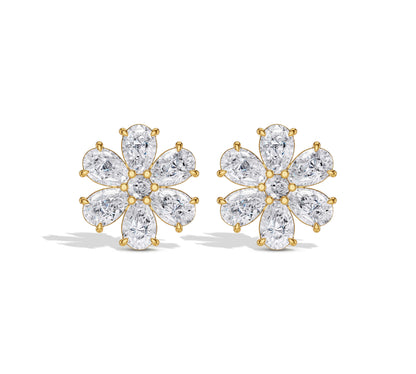 Floral stud earrings