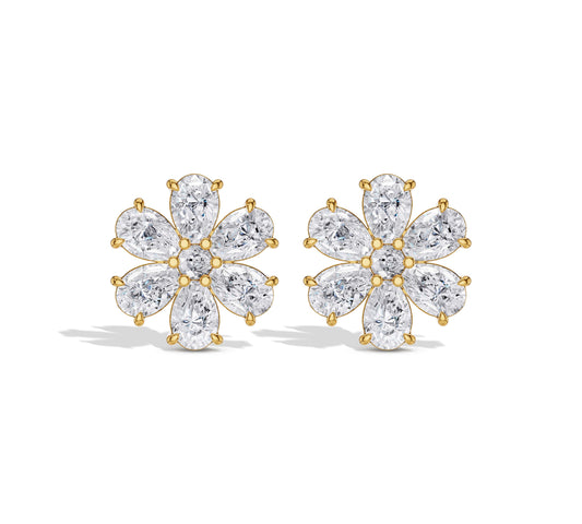 Floral stud earrings
