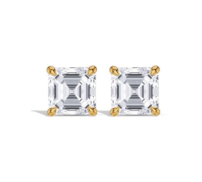 Asscher Cut Lab Grown Diamond Studs