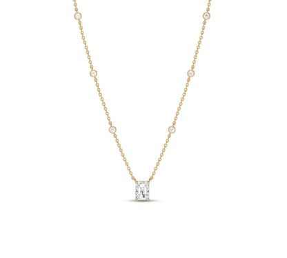 yellow gold Station Necklace
