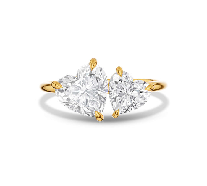 Two Heart Toi et Moi Engagement Ring