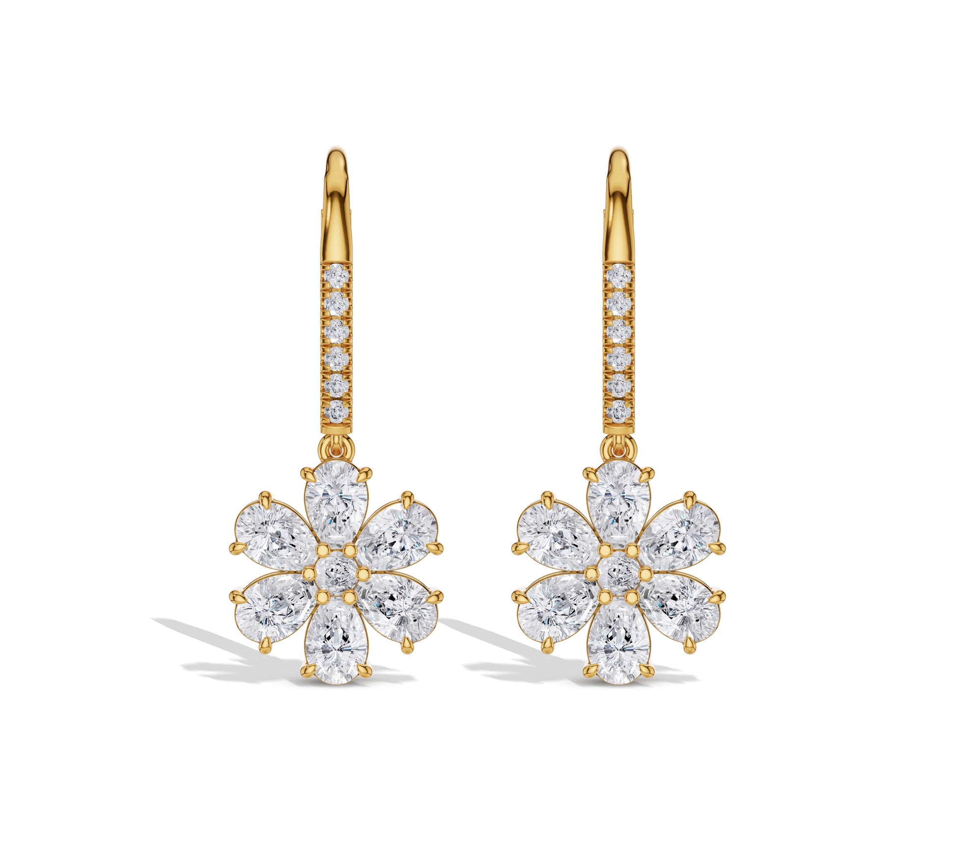 hoop earrings flowers