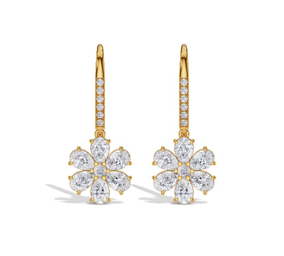 hoop earrings flowers