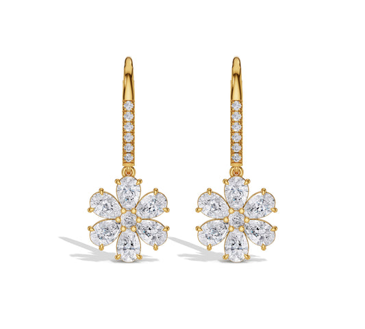 hoop earrings flowers