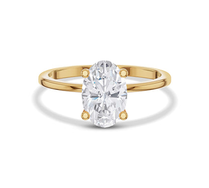 Oval diamond engagement ring